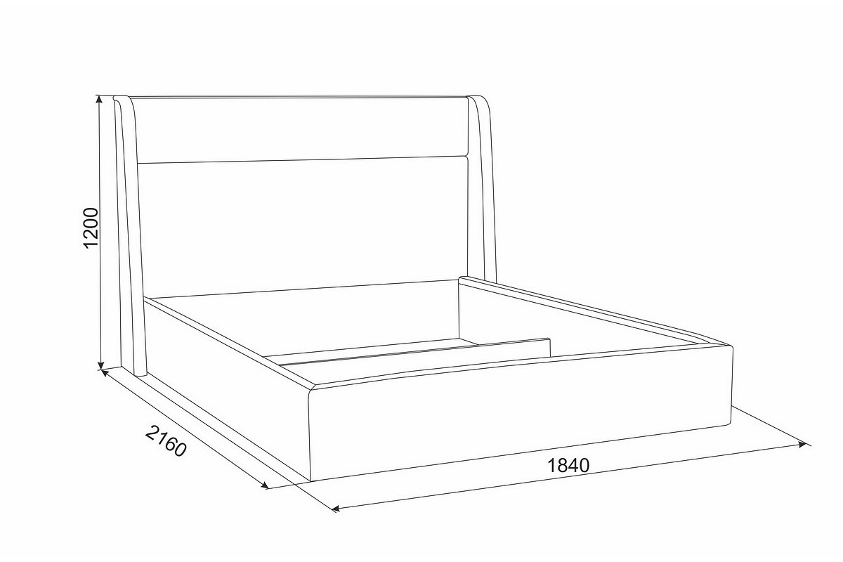 двуспальная кровать с тумбами размеры