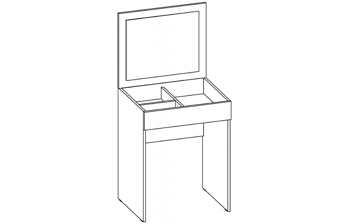 Туалетный столик с зеркалом чертежи с размерами