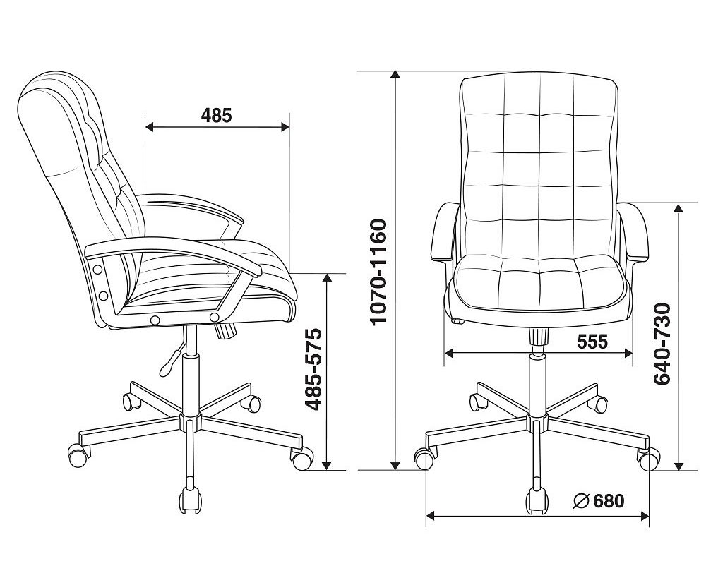 Не регулируется высота офисного кресла