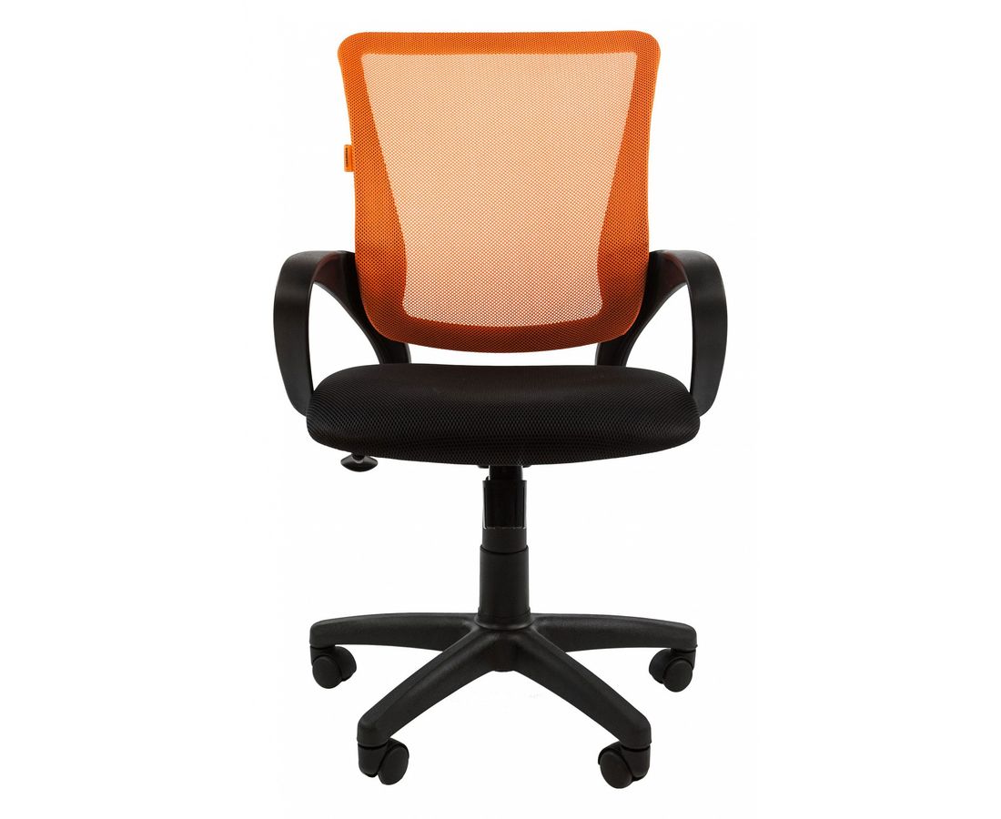 Кресло VT_Chairman 696 оранжевый TW-16/TW-66, белый пластик