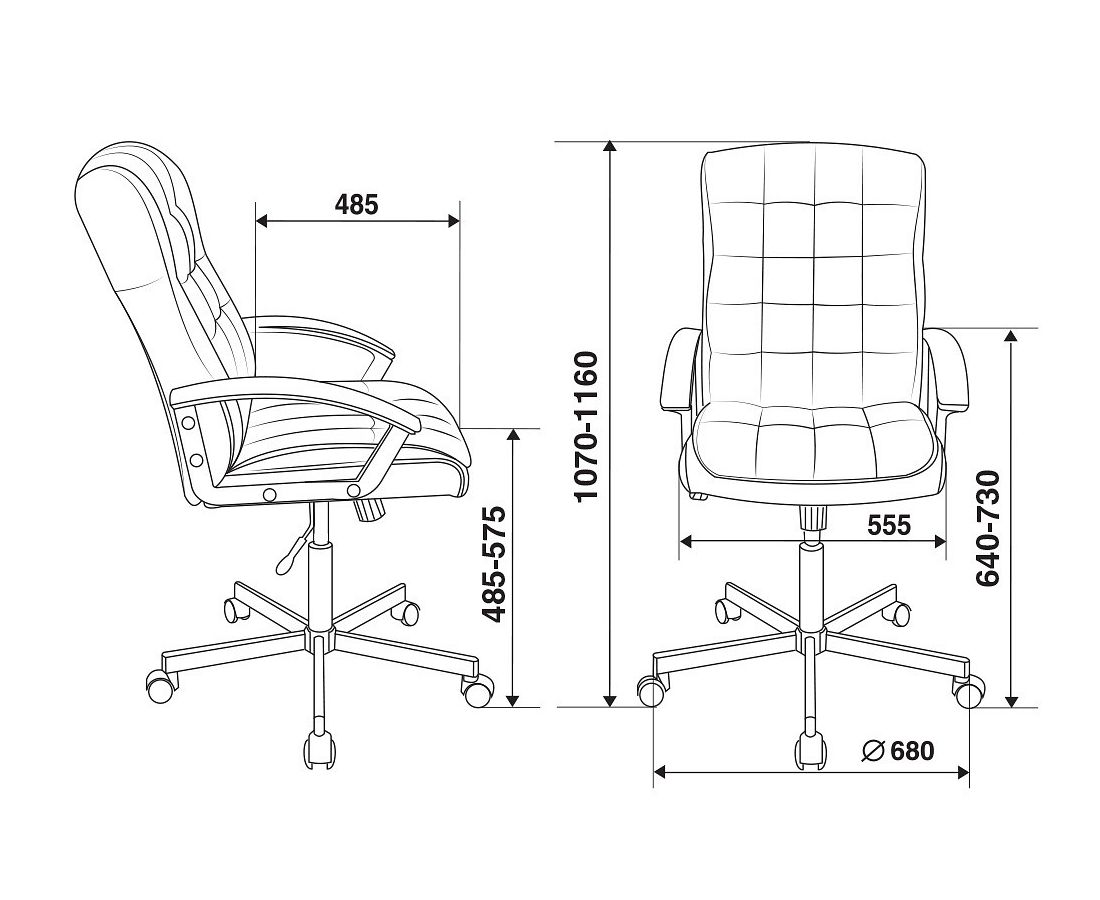 кресло офисное чертеж вид сверху