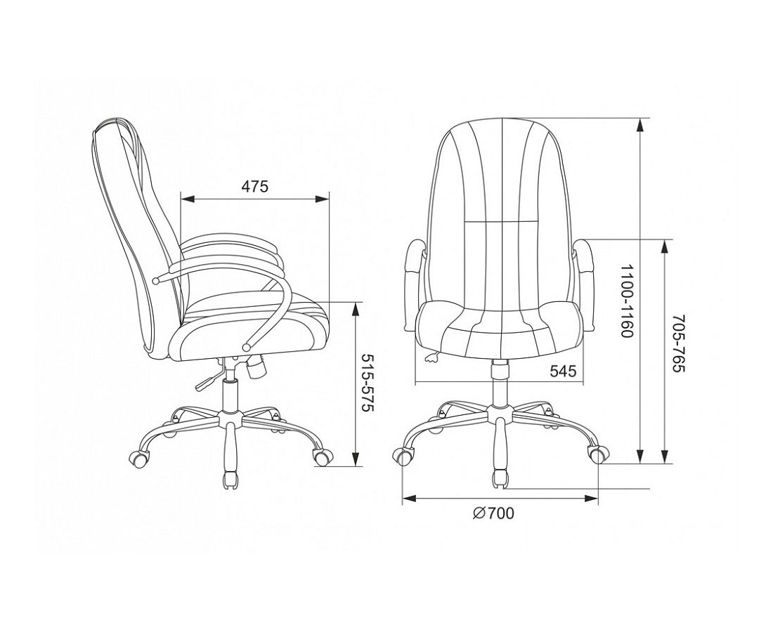 Стандартный размер спинки стула