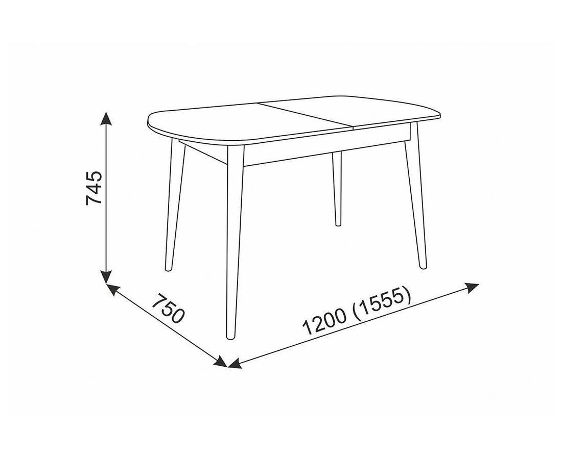 размеры обеденного стола со стульями