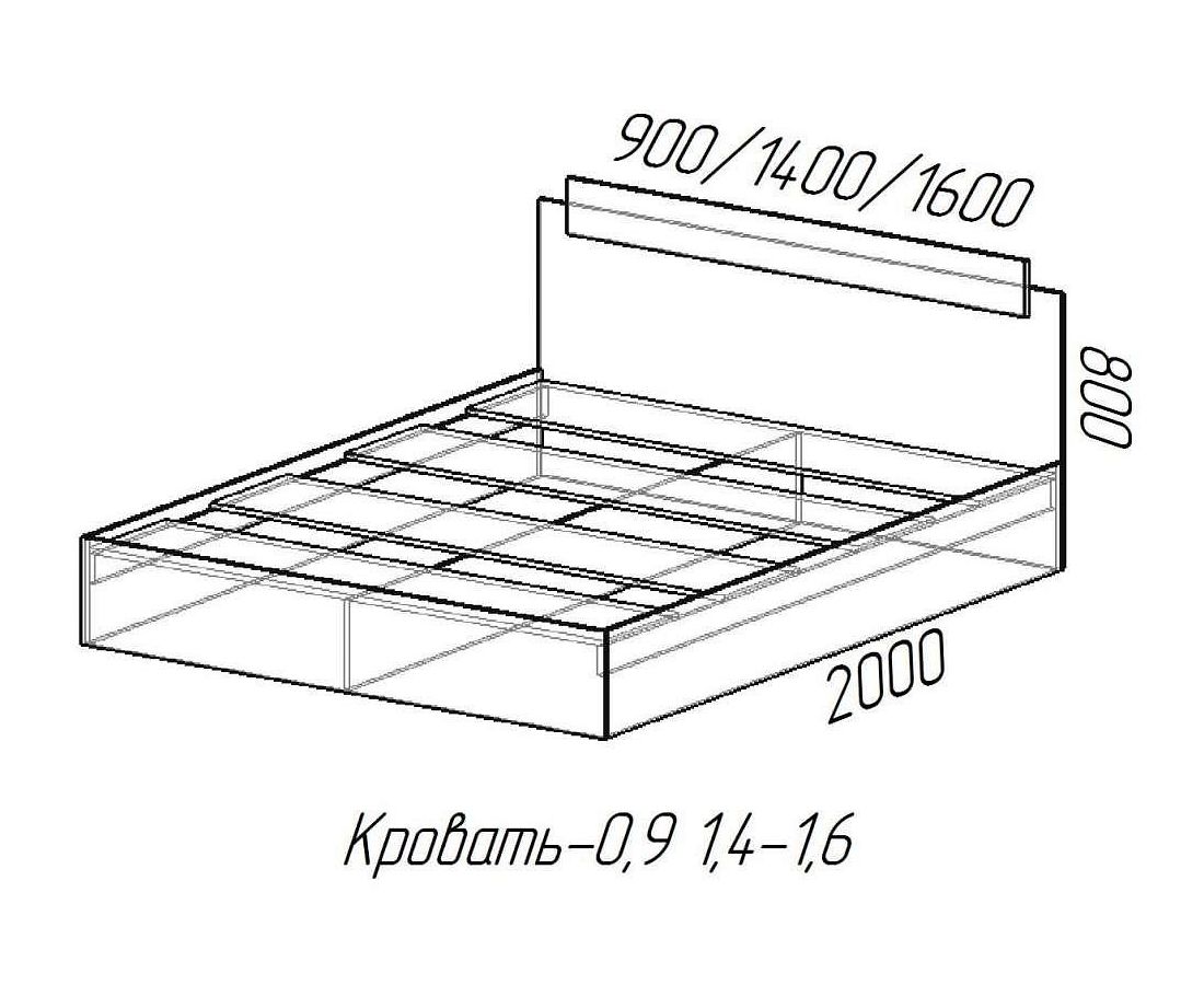 Кровать эко 1.6 Эра