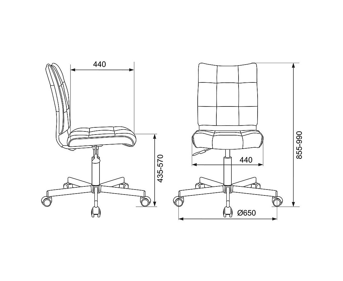 Не регулируется высота офисного кресла
