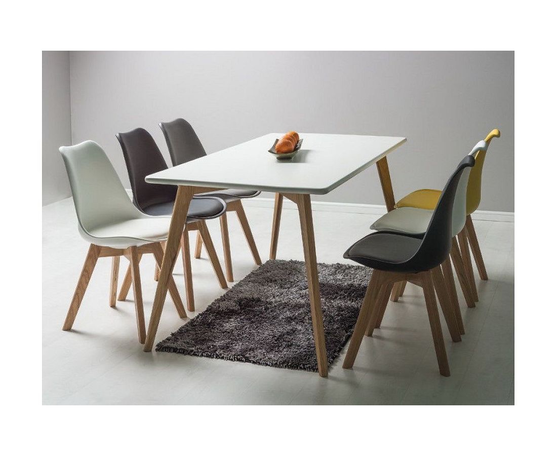 деревянный серый обеденный стол