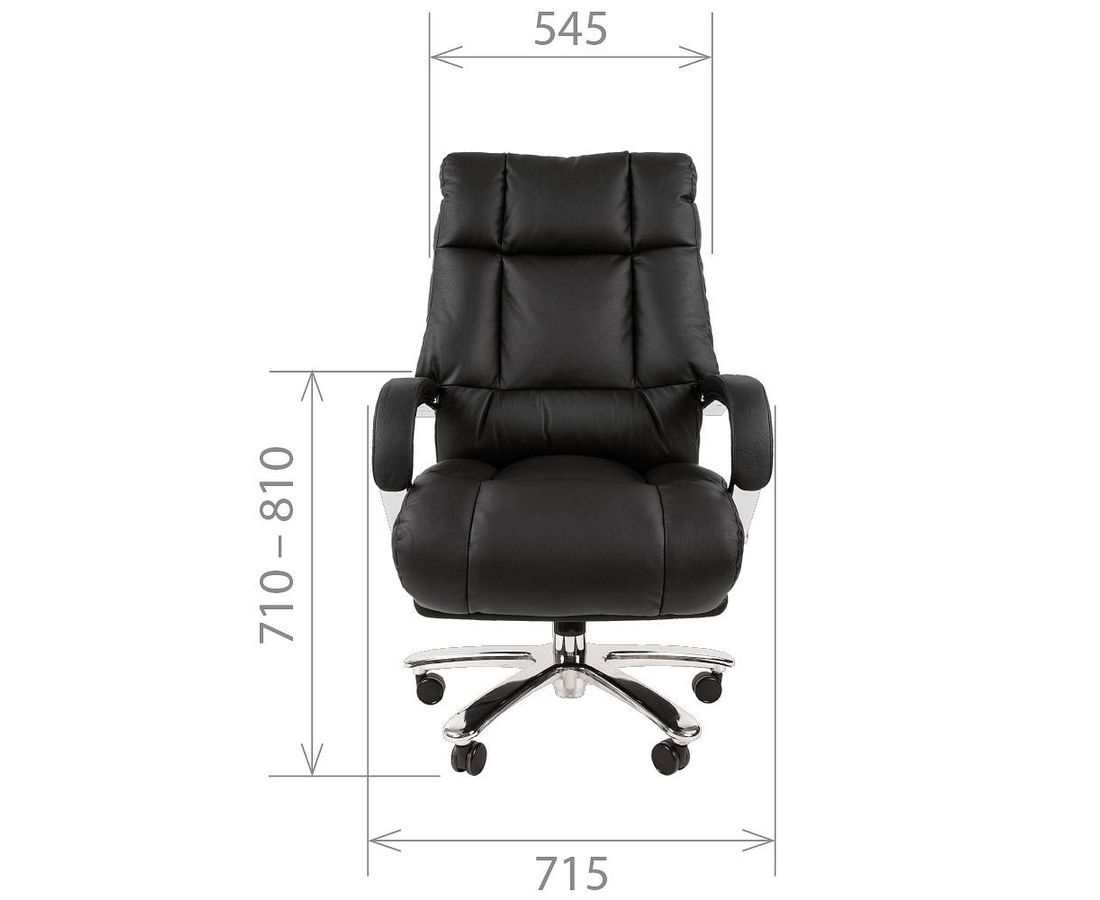 кресло руководителя chairman черное кожа 420