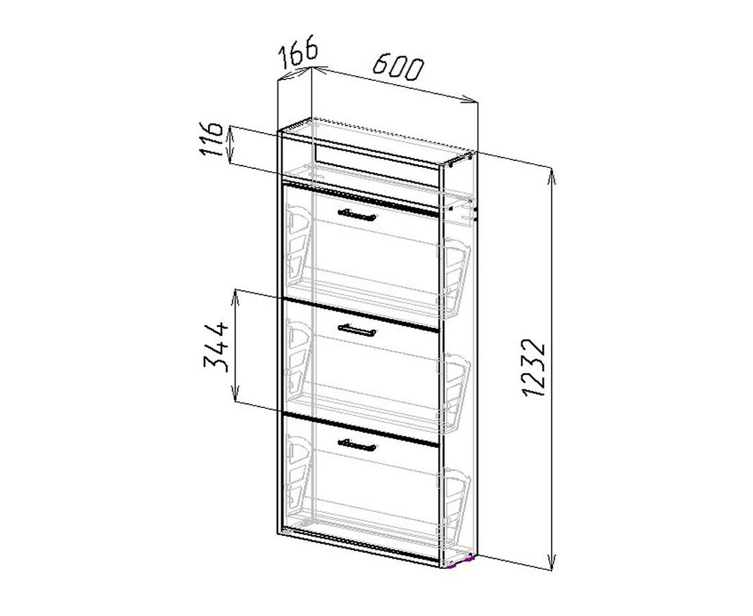 чертежи тумба для обуви размеры