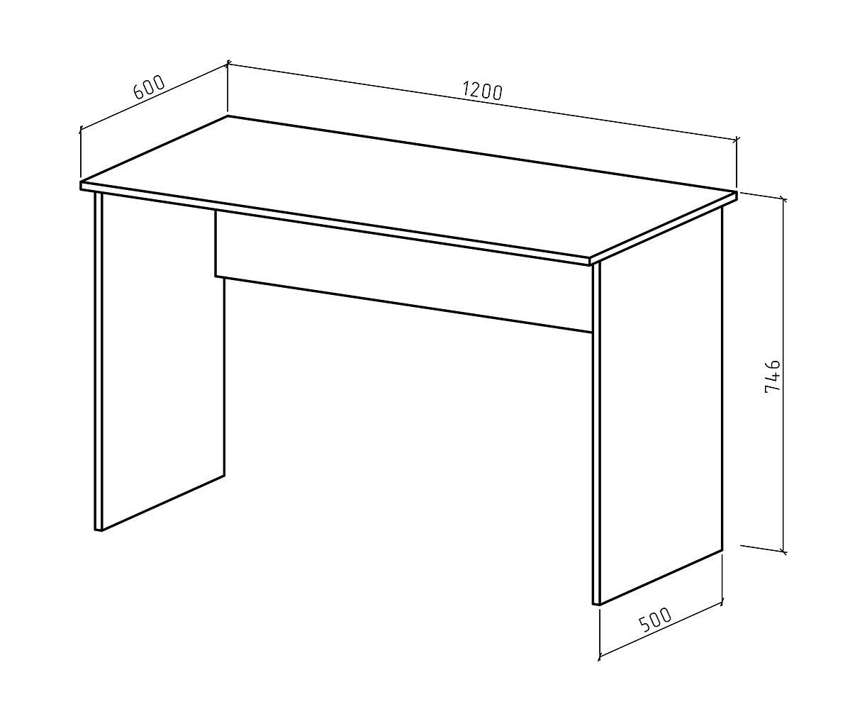 Письменный стол высота 755 ширина 981