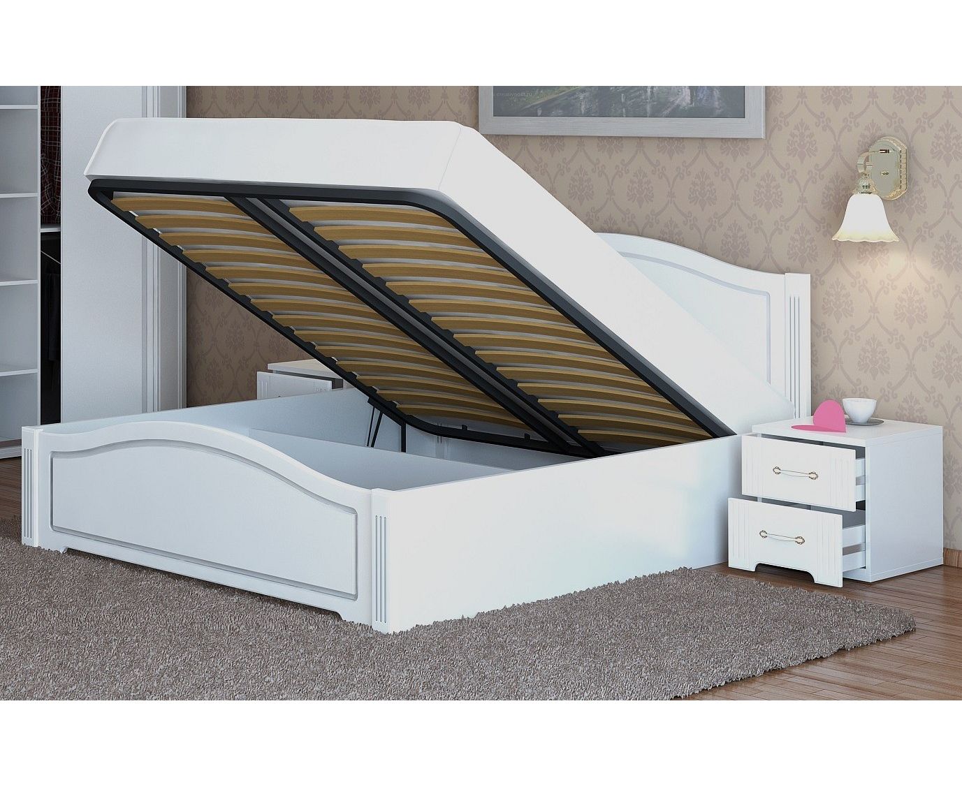 кровать атлантико с подъемным механизмом 160х200 см