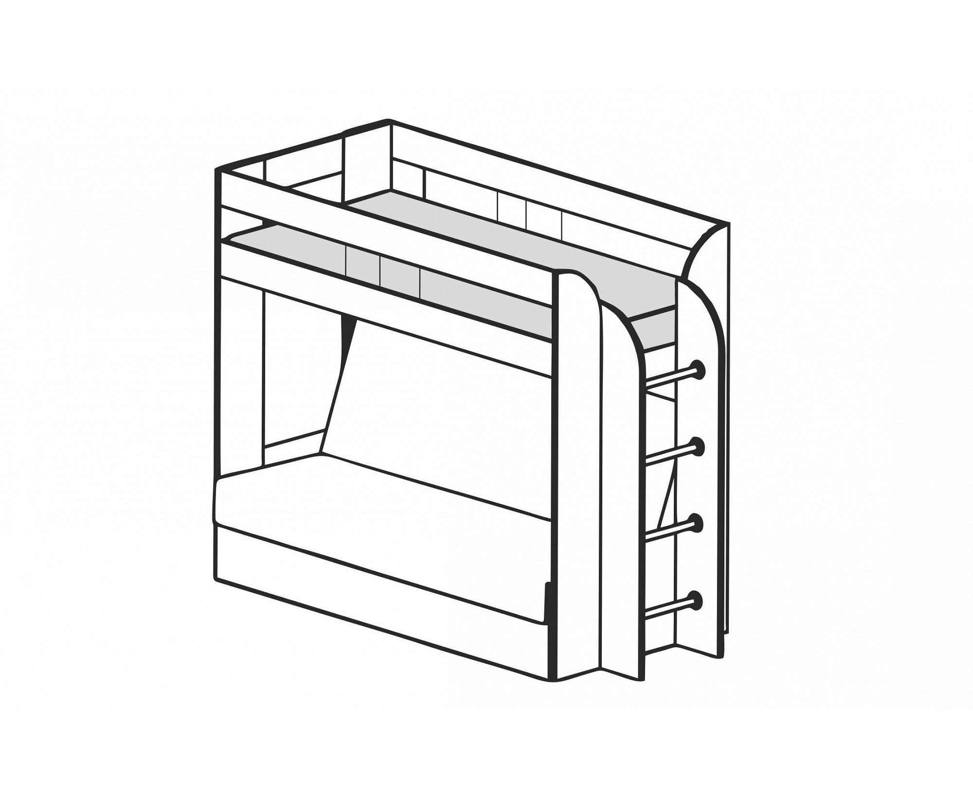 Как нарисовать двухъярусную кровать