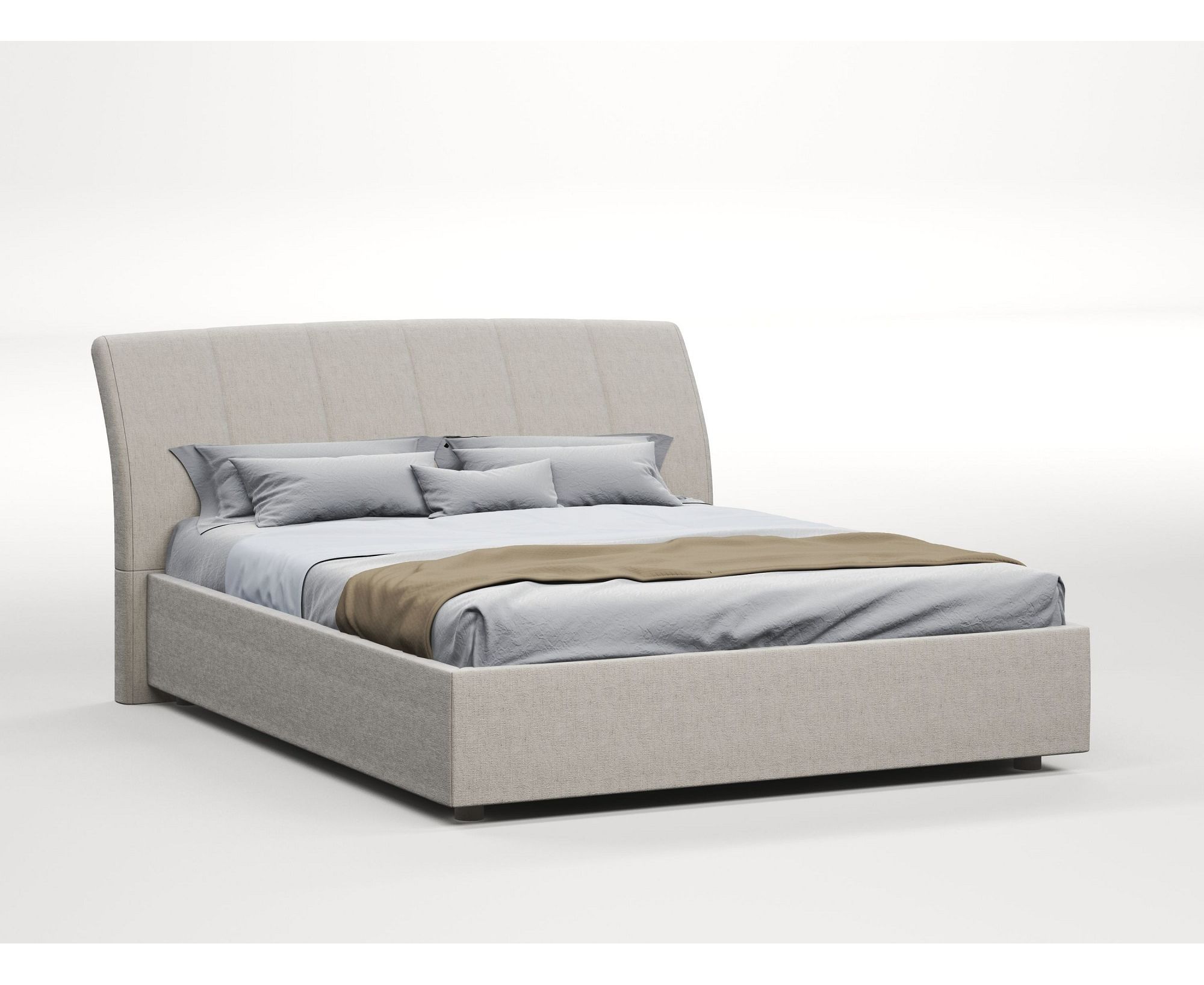 двуспальная кровать с подъемным механизмом и матрасом