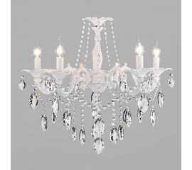 Подвесная люстра Veletta 10108/5 белый/прозрачный хрусталь Strotskis, фото 1 