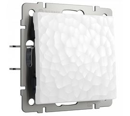  Выключатель одноклавишный без рамки Hammer W1210001 (белый), фото 1 