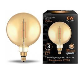  Лампа светодиодная Oversize E27 220В 6Вт 2700K 154802118, фото 1 