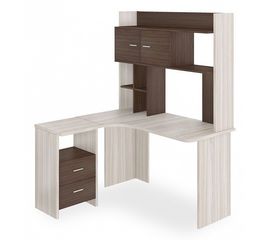  Стол компьютерный Домино Lite СКЛ-Угл130+НКЛХ-130 КШ ЛЕВ, фото 1 