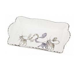  Блюдо декоративное (21x12x3 см) Котики 264-530, фото 1 