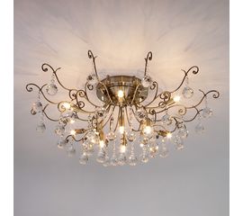  Потолочная люстра Vita 10042/12 античная бронза/прозрачный хрусталь, фото 1 