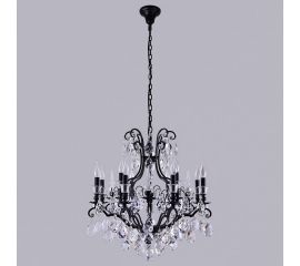  Подвесная люстра 13 MAGNIFICO SP13 BLACK/TRANSPARENT, фото 1 