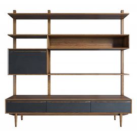  Стеллаж комбинированный Bruni Black, фото 1 