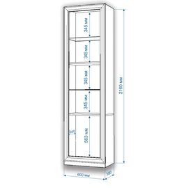  Шкаф-витрина Нобиле ВтВ-ФСД-БЯН, фото 1 