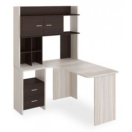  Стол компьютерный Домино Lite СКЛ-Угл130+НКЛХ-120 КВ ЛЕВ, фото 1 