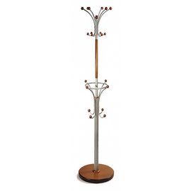  Вешалка-стойка Декарт Д-2 средне-коричневый/металлик, фото 1 