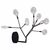  Бра 9 EVITA AP9 BLACK/TRANSPARENT, фото 1 