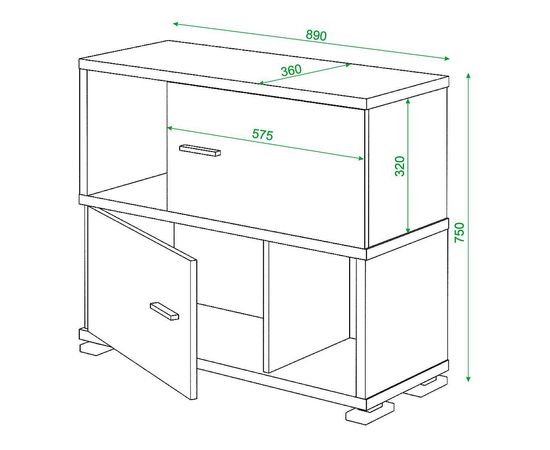  Тумба комбинированная Домино СБ-30/2, фото 3 