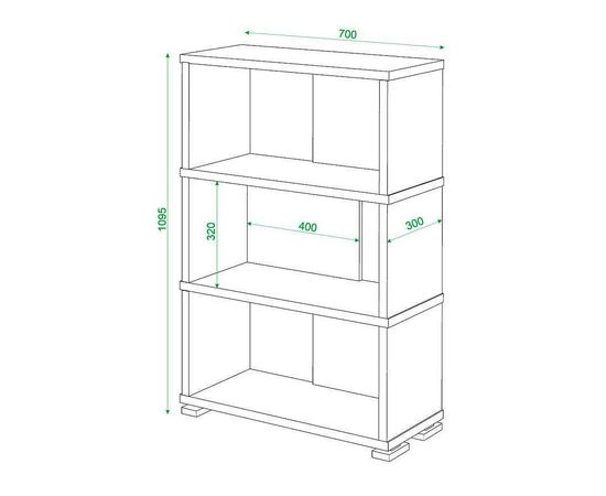  Стеллаж книжный Домино СБ-10_3, фото 3 