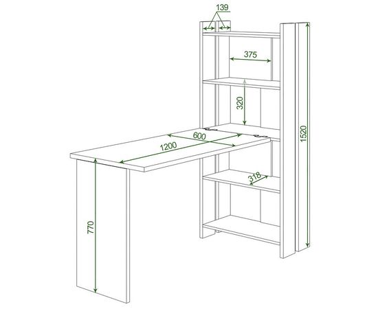  Стол компьютерный Домино Lite СТЛ-ОВ+С120Р, фото 2 