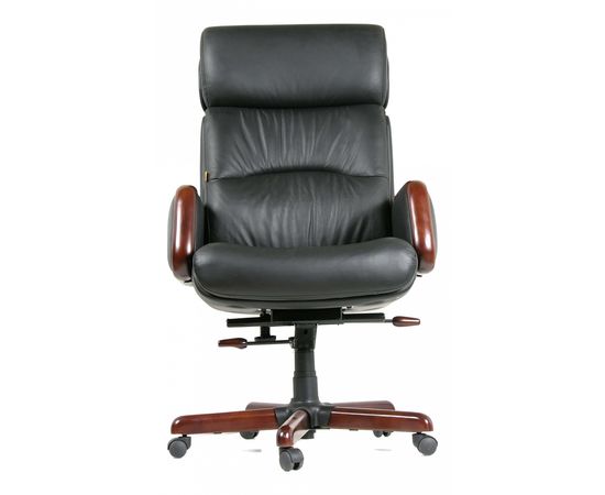  Кресло для руководителя Chairman 417 черный/орех темный, черный, фото 2 