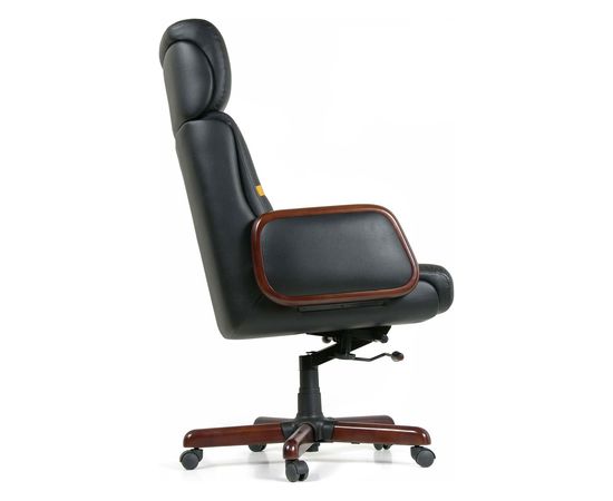 Кресло для руководителя Chairman 417 черный/орех темный, черный, фото 4 