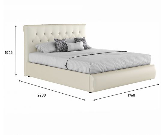  Кровать двуспальная Амели с матрасом ГОСТ 2000x1600, фото 2 