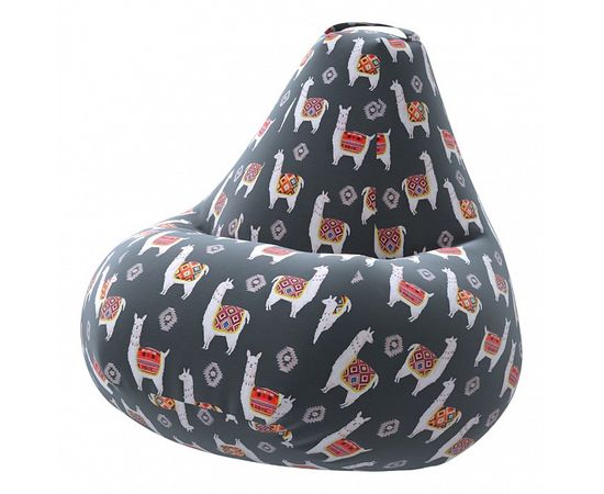  Кресло-мешок Ламы Серое Жаккард XL, фото 1 