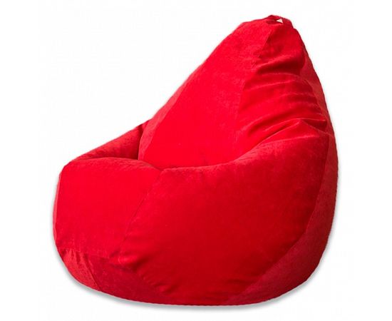  Кресло-мешок Красный Микровельвет L, фото 1 