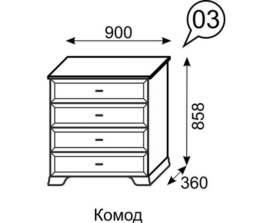  Комод Венеция 3, фото 2 