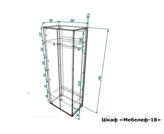  Шкаф платяной Мебелеф-18, фото 2 