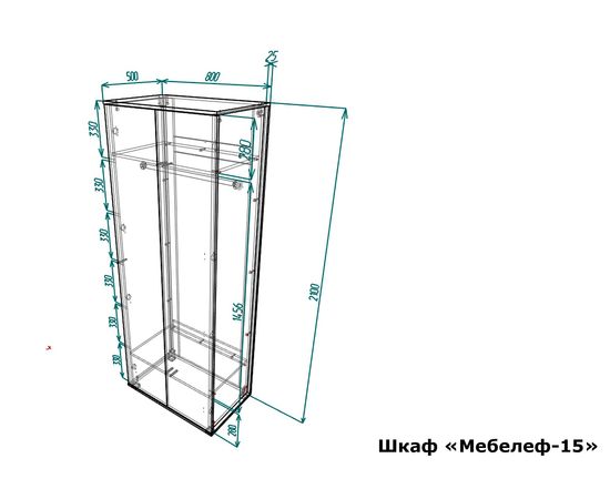  Шкаф платяной Мебелеф-15, фото 2 