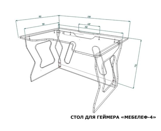  Стол компьютерный Мебелеф-4, фото 2 