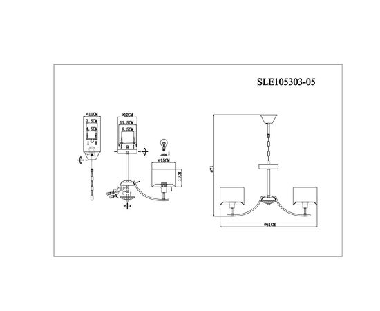  Подвесная люстра Linda SLE105303-05, фото 2 