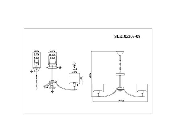  Подвесная люстра Linda SLE105303-08, фото 2 