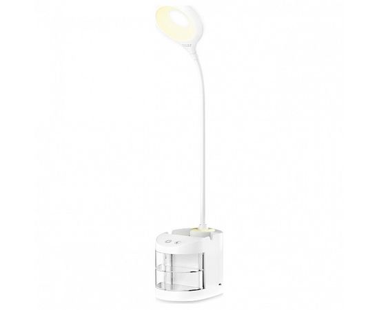  Настольная лампа офисная DE56 DE561 WH белый LED 4200K 4W, фото 1 