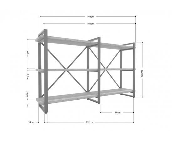  Стеллаж Айсберг Лофт 160x102-3, фото 2 