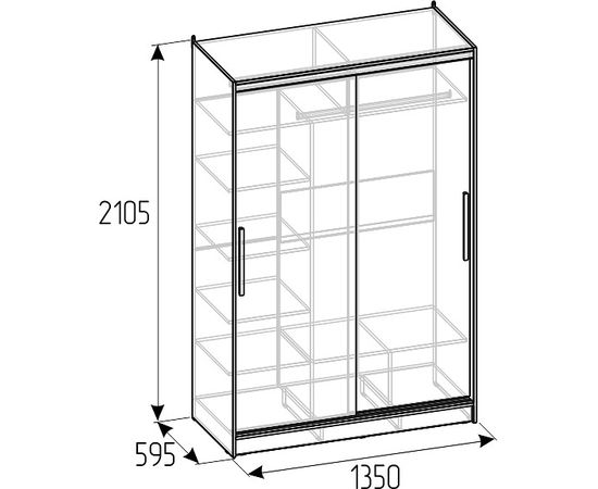  Шкаф-купе Strike 1350, фото 2 