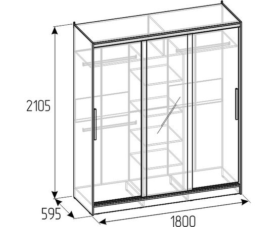  Шкаф-купе Strike 1800, фото 2 