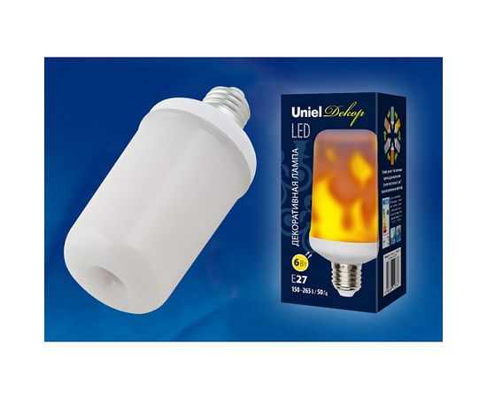  Лампа светодиодная Flame E27 150-265В 6Вт NONE LED-L60-6W/FLAME/E27/FR PLD01WH, фото 1 