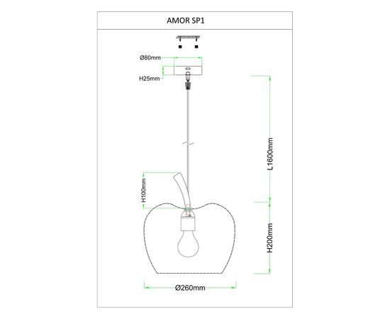  Подвесной светильник Amor AMOR SP1 WHITE, фото 2 