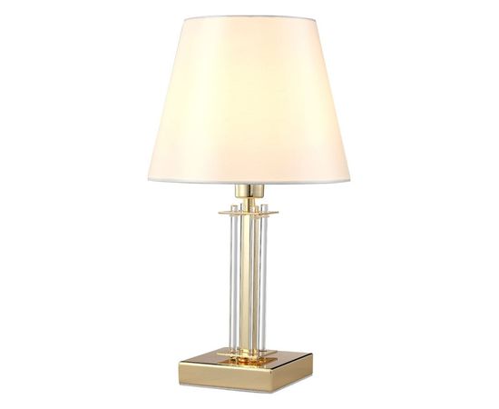  Настольная лампа декоративная NICOLAS LG1 GOLD/WHITE, фото 3 