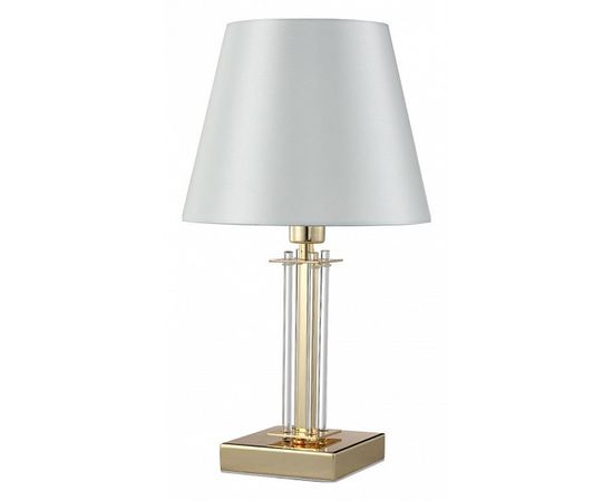  Настольная лампа декоративная NICOLAS LG1 GOLD/WHITE, фото 1 